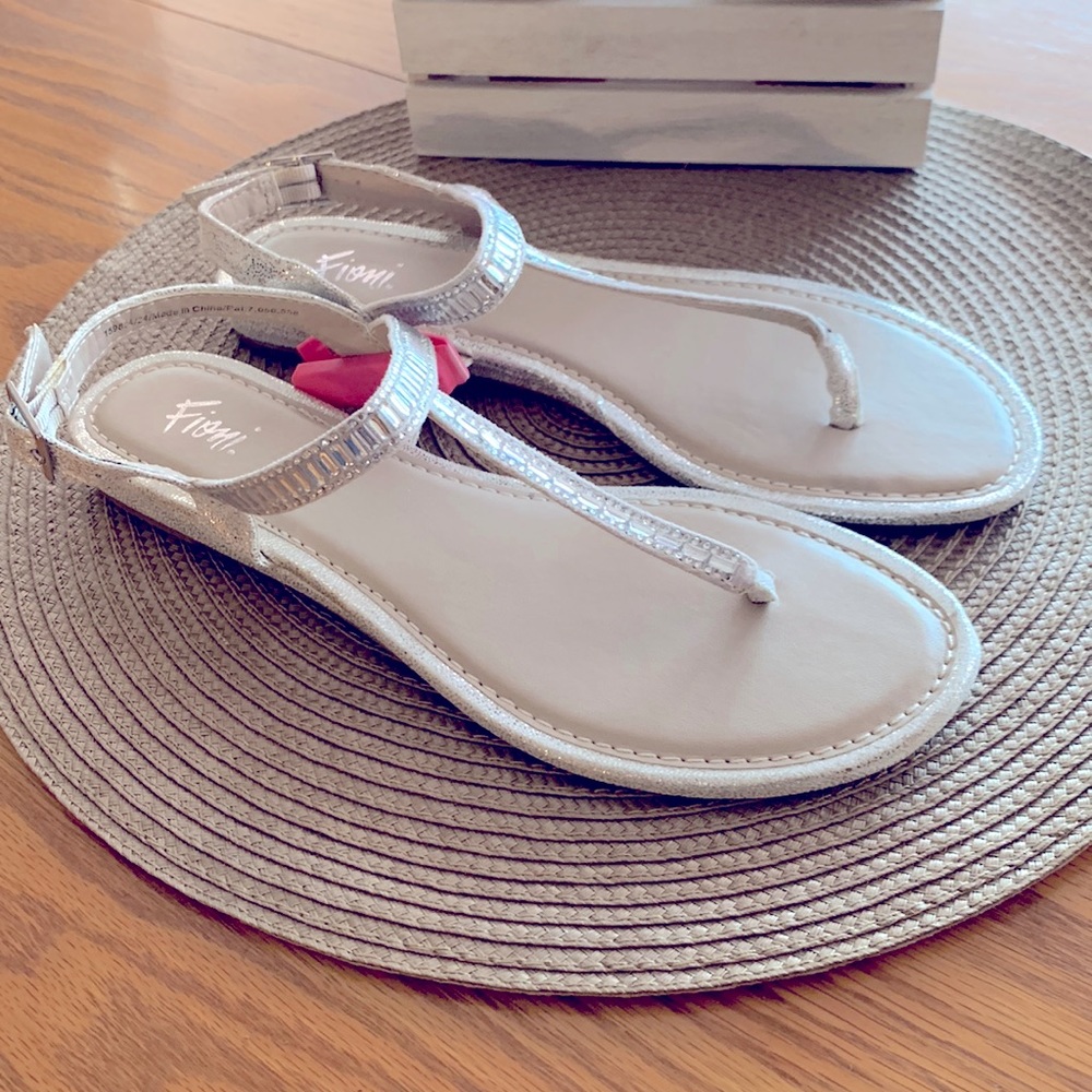 Fioni brand  strappy silver sandals
